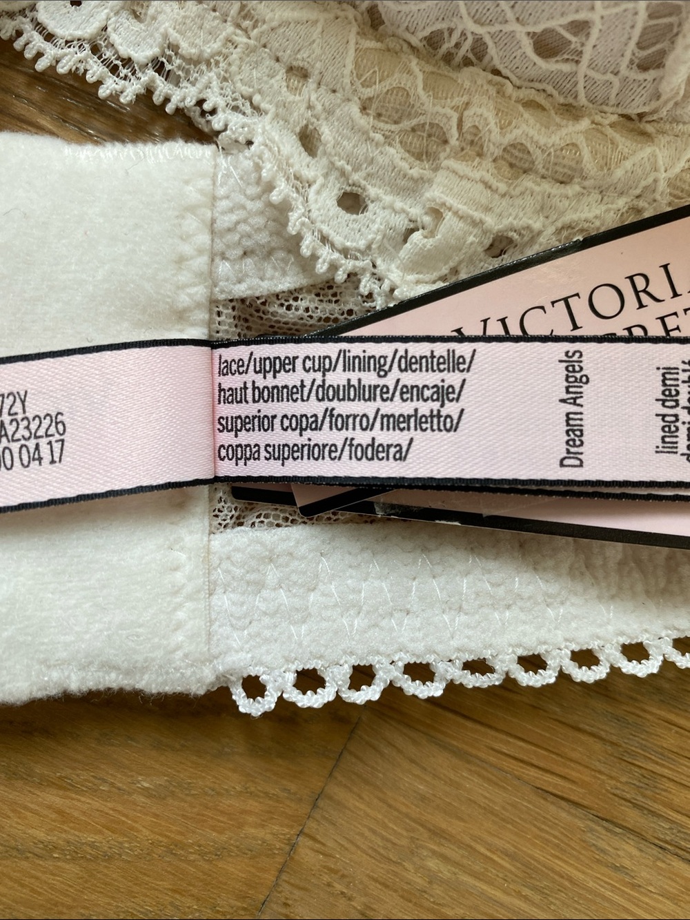 NWT! Victoria's Secret Dream Angels 34DDD Ivory Lace Longline Bra - Picture 8 of 15